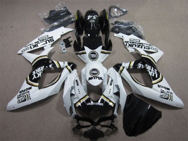 Buy 2008-2010 White Lucky Strike Black Motul Suzuki GSXR600 Motorbike Fairings Canada